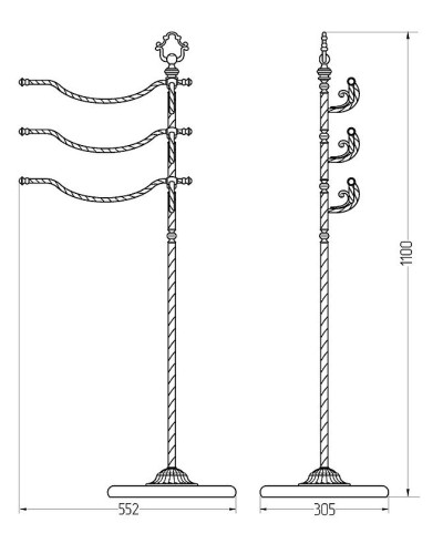 Напольная стойка Migliore Edera 16909 Бронза