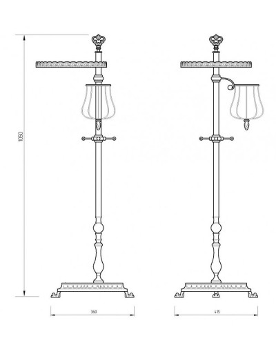 Напольная стойка Migliore Elisabetta 17081 Золото