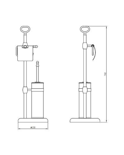 Напольная стойка Migliore Mirella 17384 Медь