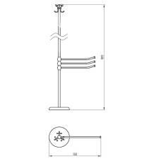 Напольная стойка Migliore Mirella 17192 Бронза
