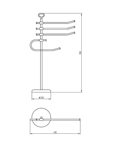 Напольная стойка Migliore Mirella 17346 Золото
