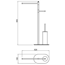 Напольная стойка Timo Saona 13085/17 Золото матовое