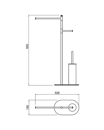 Напольная стойка Timo Saona 13085/18 Черное золото