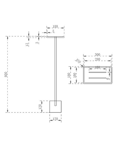 Напольная стойка Abber Stein AS1635MB Черная матовая