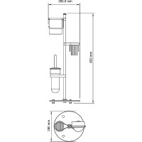 Напольная стойка WasserKRAFT Isar K-1246 Темная бронза