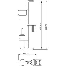 Подвесная стойка WasserKRAFT Isar K-1468 Темная бронза