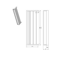 Полка с полотенцедержателем AltroBagno Aperto 081504 Cr
