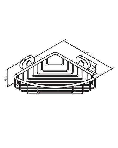 Угловая полка AM.PM Sense L A7434800 Хром