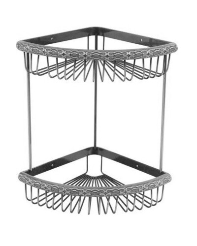 Угловая полка двойная ZorG SL AZR U-4 SL Серебро