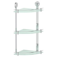 Стеклянная полка Artwelle Harmonie HAR 041 угловая Хром