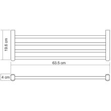 Полка для полотенец WasserKRAFT Berkel K-6811 Хром