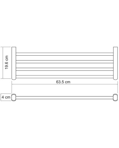 Полка для полотенец WasserKRAFT Berkel K-6811 Хром