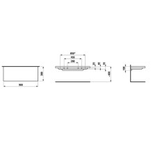 Полочка керамическая 90 см Laufen Living Square 8.7043.3.000.000.1