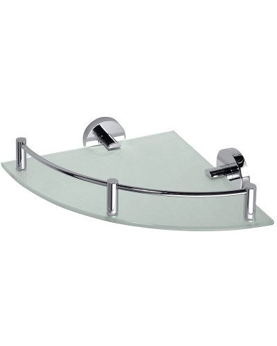 Стеклянная полка Bemeta Omega 104202162 угловая Хром