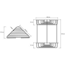 Полка корзина Bemeta Cytro 102308132 угловая Хром