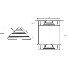 Полка корзина Bemeta Cytro 102308132 угловая Хром