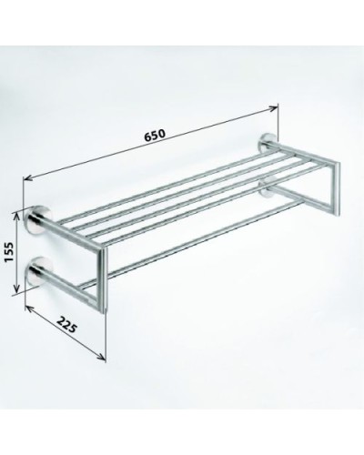 Полка для полотенец Bemeta Neo stainless 104205105 Хром