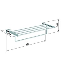 Полка для полотенец Bemeta Plaza 118104122 Хром