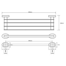 Полка для полотенец Bemeta Oval 118412181 Хром
