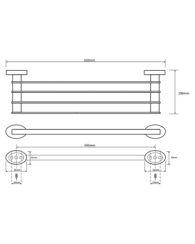 Полка для полотенец Bemeta Oval 118412181 Хром