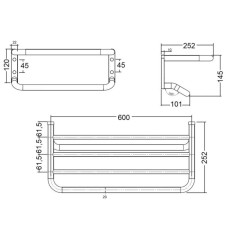 Полка для полотенец 60 см Kludi A-Xes 4898905