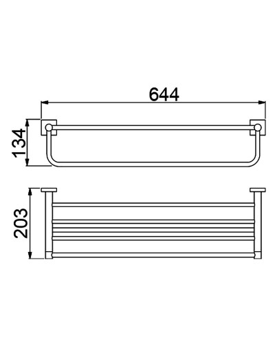 Полка для полотенец Timo Selene 12058/03 Черный