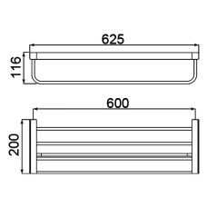 Полка для полотенец Timo Selene 14058/03 Черный