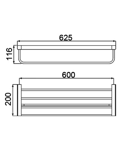 Полка для полотенец Timo Selene 14058/03 Черный