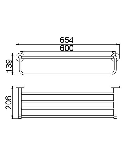 Полка для полотенец Timo Saona 13058/03 Черный