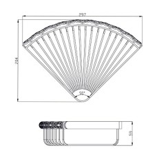 Полка корзина Bronze de Luxe Windsor K25014 Бронза