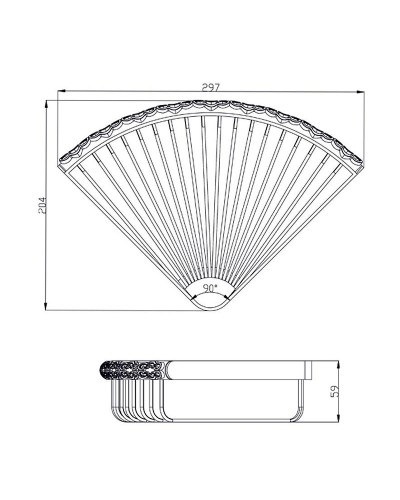 Полка корзина Bronze de Luxe Windsor K25014 Бронза