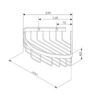 Полка корзина AM.PM Sense L A7452100 угловая Хром
