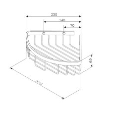 Полка корзина AM.PM Sense L A7452100 угловая Хром
