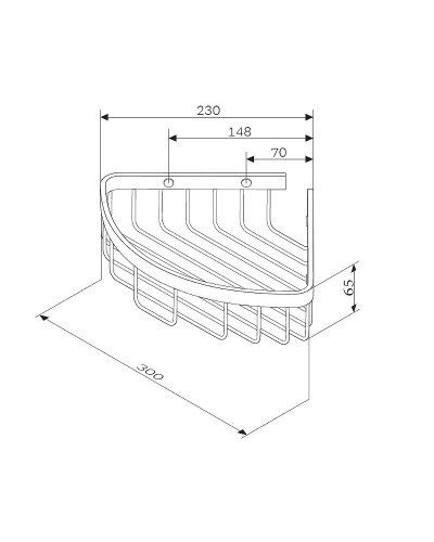 Полка корзина AM.PM Sense L A7452100 угловая Хром