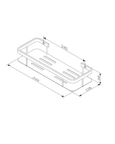 Полка корзина AM.PM Sense L A7453100 Хром