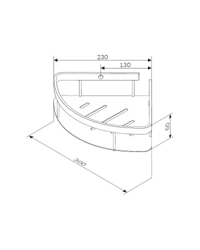 Полка корзина AM.PM Sense L A7454100 угловая Хром