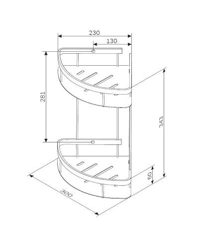 Полка корзина AM.PM Sense L A7454200 угловая Хром