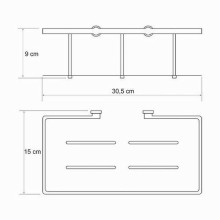 Полка корзина WasserKRAFT K-511 Хром
