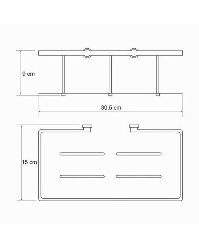 Полка корзина WasserKRAFT K-511 Хром