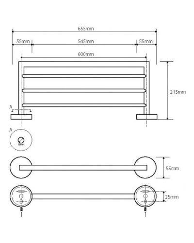 Полка для полотенец 65,5 см Bemeta Neo 104205085