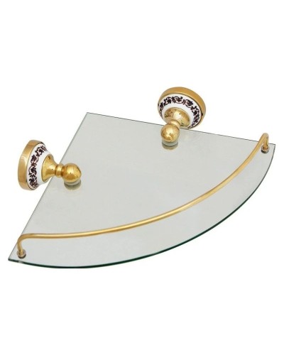 Полка угловая 28х28 см Fixsen Bogema Gold FX-78503AG