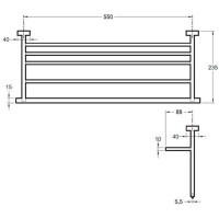 Полка для полотенец 60 см Jacob Delafon Eo E77882-CP