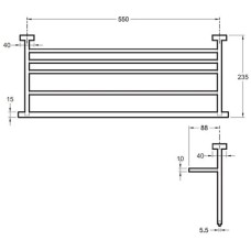 Полка для полотенец 60 см Jacob Delafon Eo E77882-CP