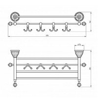 Полка для полотенец Migliore Olivia 17496 Хром Белый