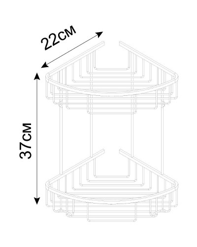 Полка корзина Fixsen Hotel FX-31051-2 Хром