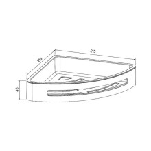 Полка угловая Iddis SHE11SBi44 Черный