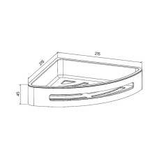 Полка угловая Iddis SHE11SBi44 Черный
