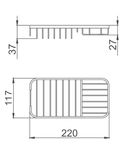 Полка корзина Haiba HB337 Хром