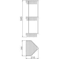 Полка корзина Haiba HB335-2 угловая Хром