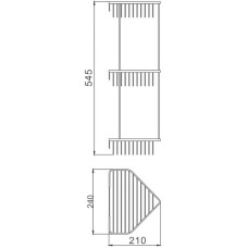 Полка корзина Haiba HB335-2 угловая Хром